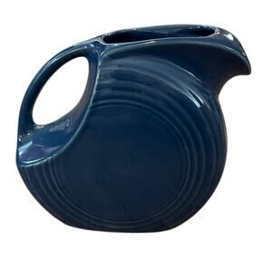 Vintage Fiesta Homer Laughlin Large Disk Pitcher Cobalt Blue
